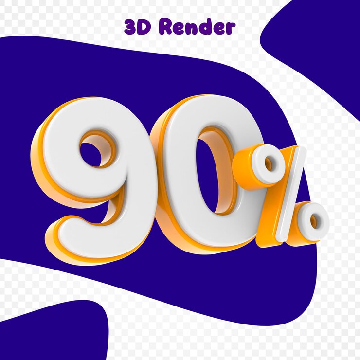 PSD una imagen azul y amarilla de un texto 3d que dice 3d
