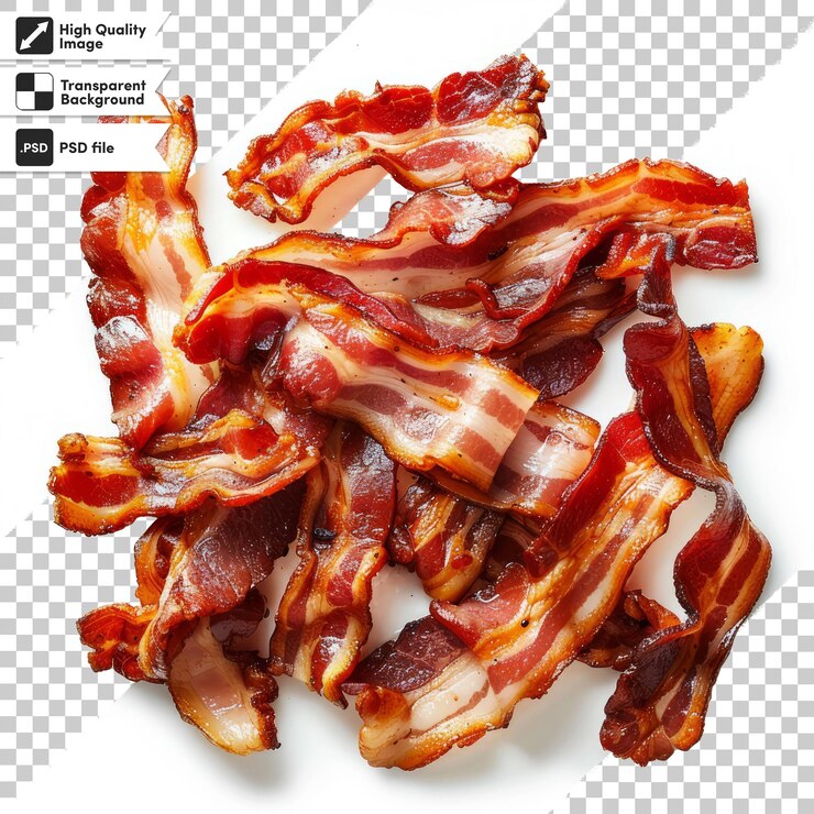 PSD una imagen de bacon y una imagen de un paquete de bacon