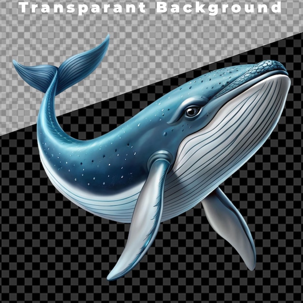 PSD una imagen de una ballena azul que dice un delfín