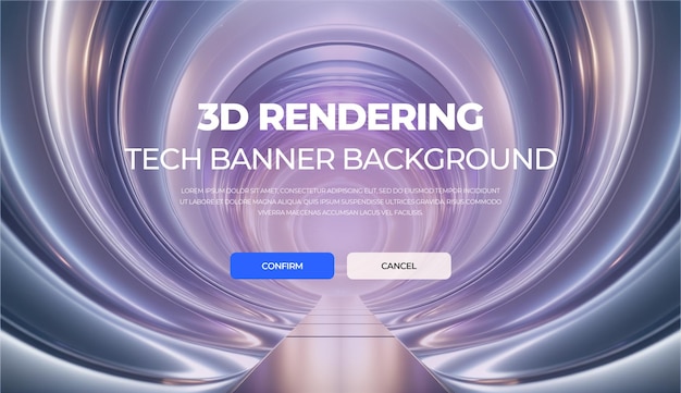 Imagen de banner de fondo de renderizado en 3D HD