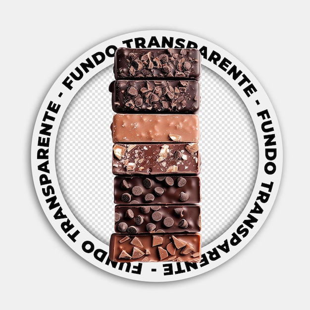 PSD imagen sin barras de chocolate de fondo