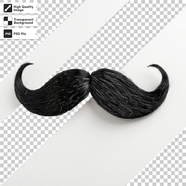 una imagen de un bigote con un bigoте negro en él
