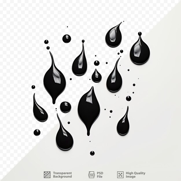 Una imagen en blanco y negro de gotas de agua y burbujas