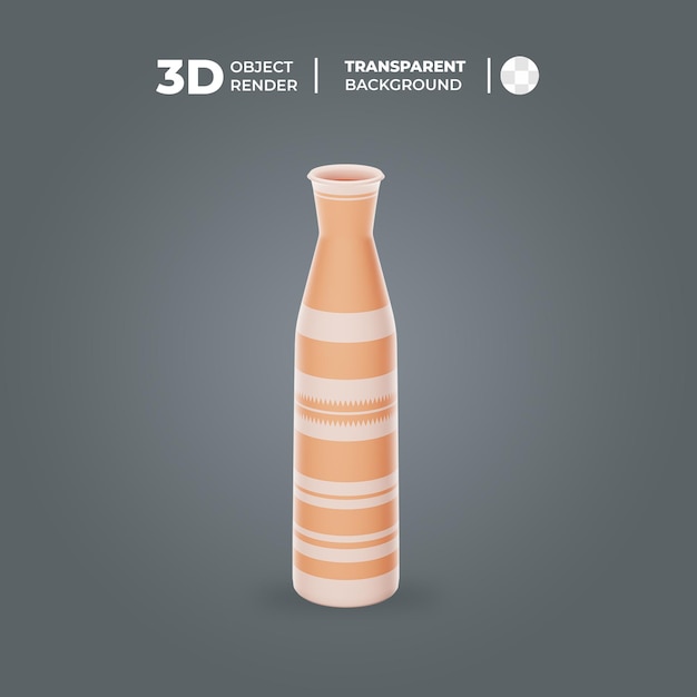 una imagen de una botella con un diseño de rayas rojas y blancas