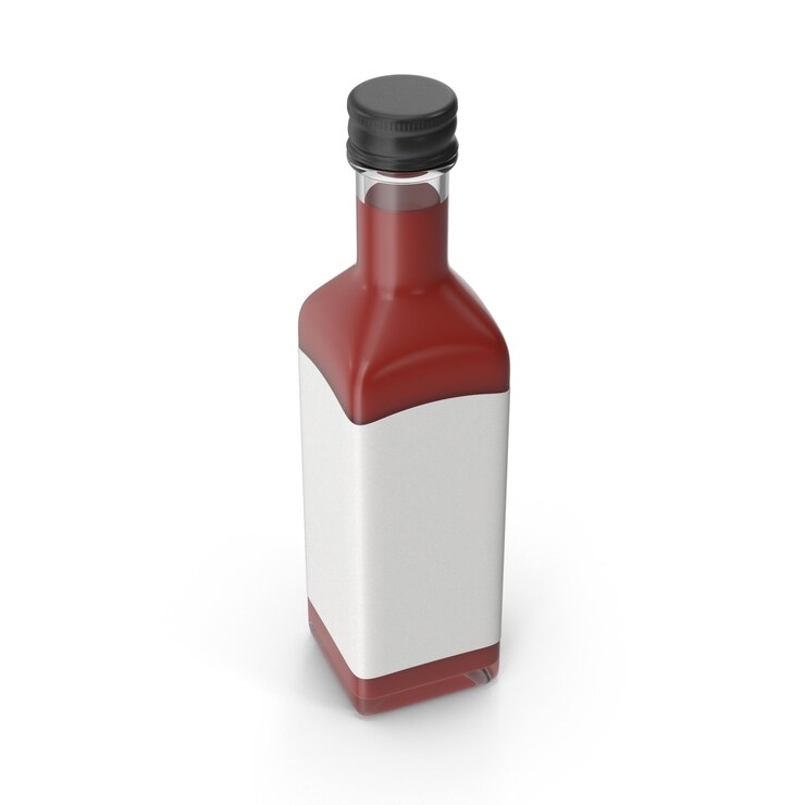 PSD imagen de botella de salsa clara de alta calidad ideal para envases y materiales de comercialización de marcas de alimentos
