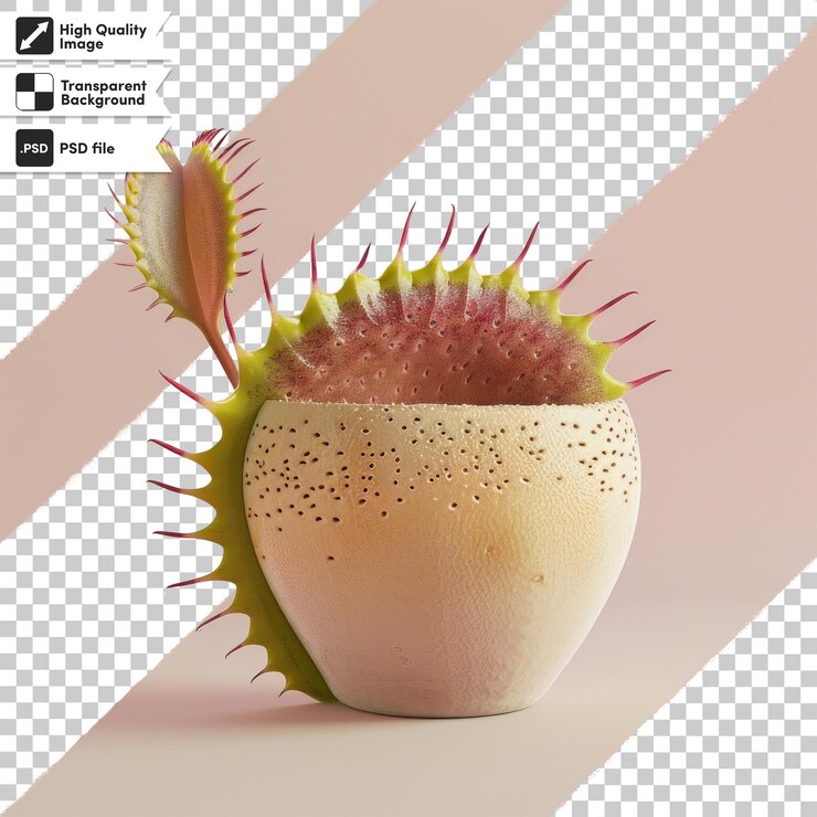 PSD una imagen de un cactus con una imagen de una fruta tropical en él