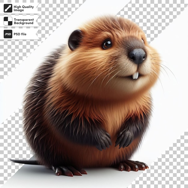 una imagen de un castor con una imagen de una rata en él