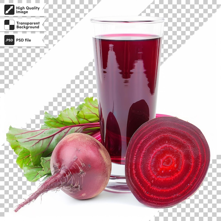 PSD una imagen de una cebolla roja y un vaso de líquido rojo