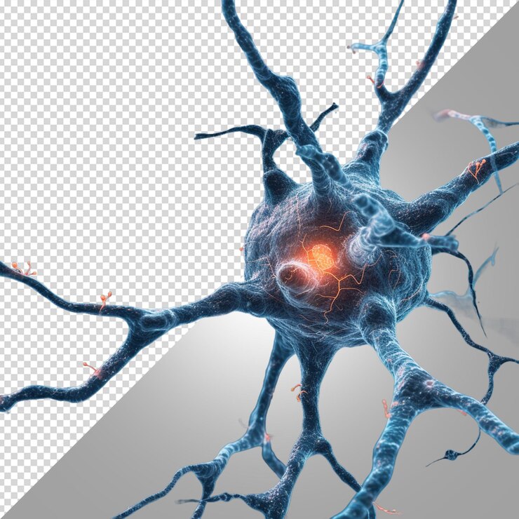 PSD una imagen de un cerebro con un ojo rojo y un objeto grande en el medio