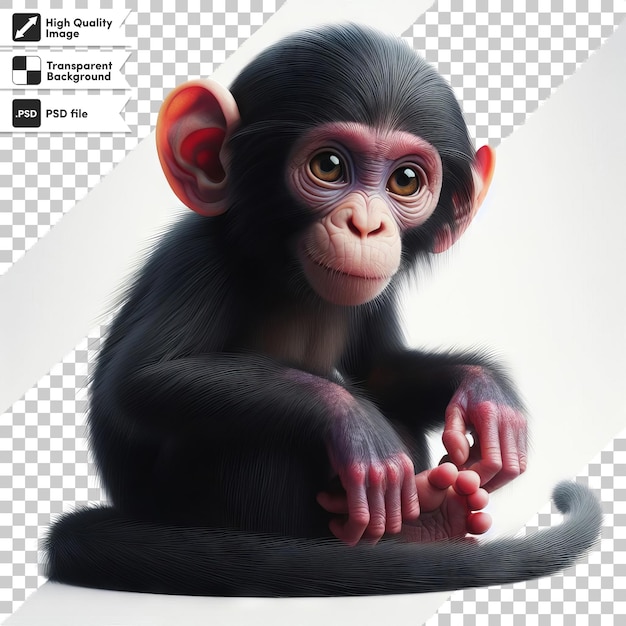 PSD una imagen de un chimpancé con una imagen de un mono en él