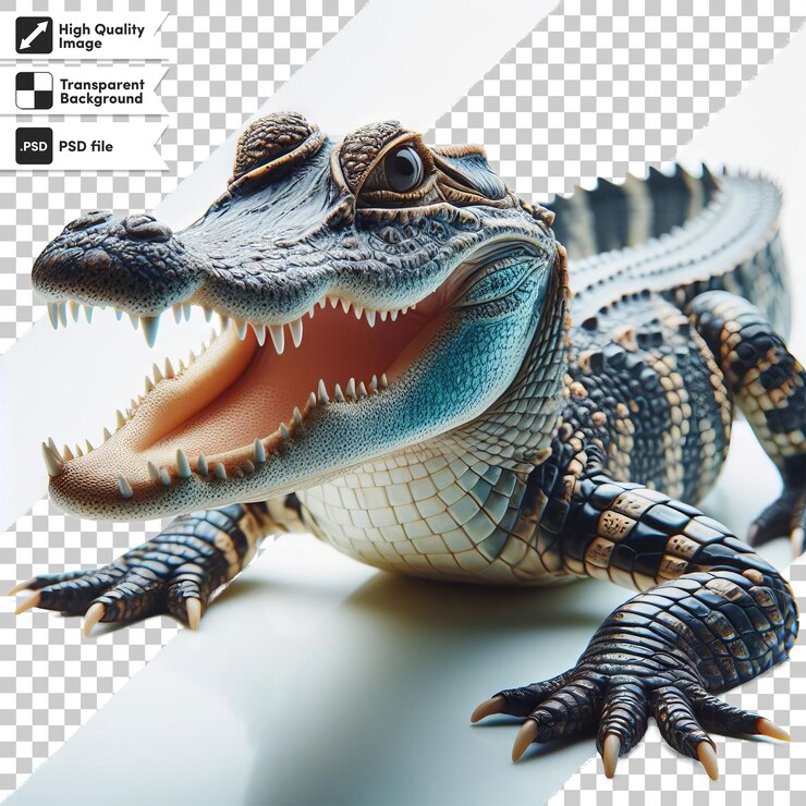 PSD una imagen de un cocodrilo con la palabra cocodrillo en él
