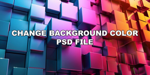 PSD una imagen colorida de bloques con un fondo azul y rosa