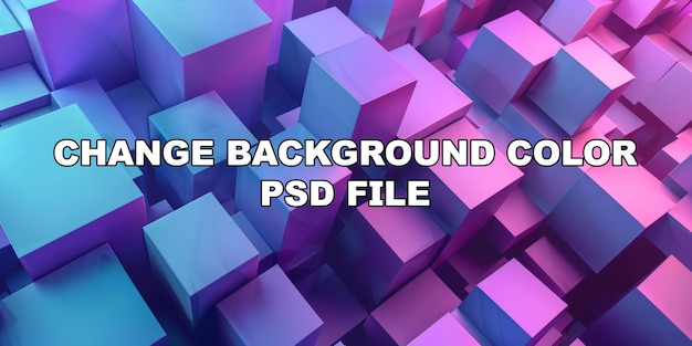 PSD una imagen colorida de bloques en varios tonos de fondo azul y púrpura