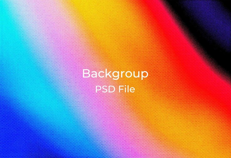 PSD una imagen colorida de un fondo de color arco iris con las palabras retroiluminadas en él