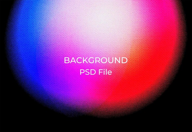PSD una imagen colorida de una pantalla de computadora con las palabras retroiluminadas en ella