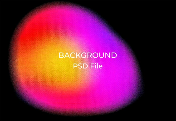 PSD una imagen colorida de una pantalla de computadora con las palabras retroiluminadas en ella