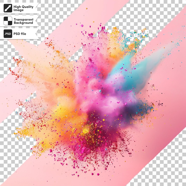 PSD una imagen de un colorido colorido y colorido con una foto de un spray de él