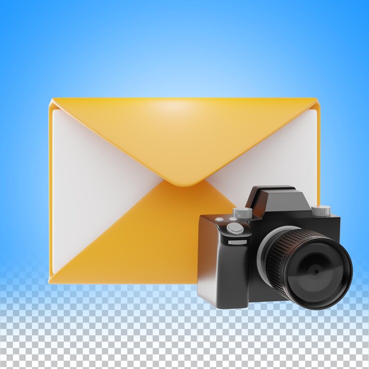 PSD imagen de correo electrónico 3d icono e ilustración