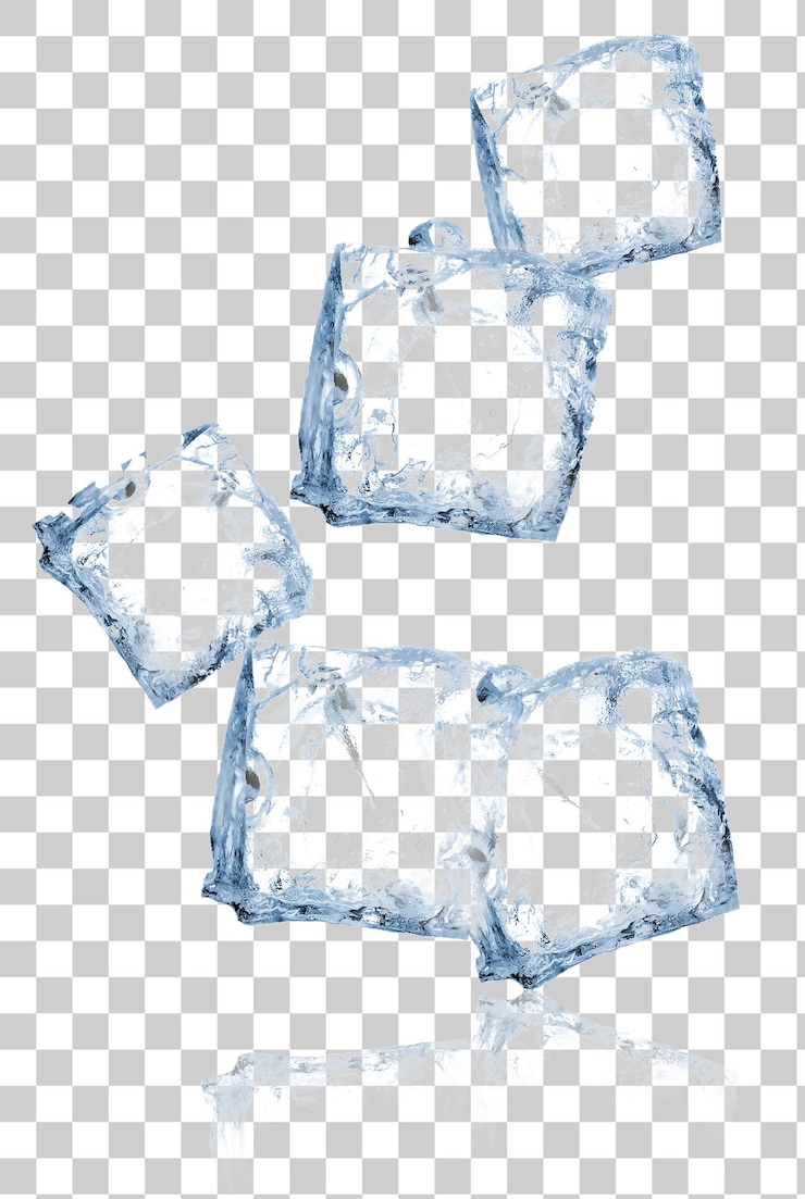 PSD imagen de los cubos de hielo