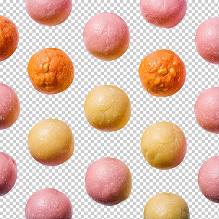 PSD una imagen de diferentes caramelos de colores con uno siendo comido