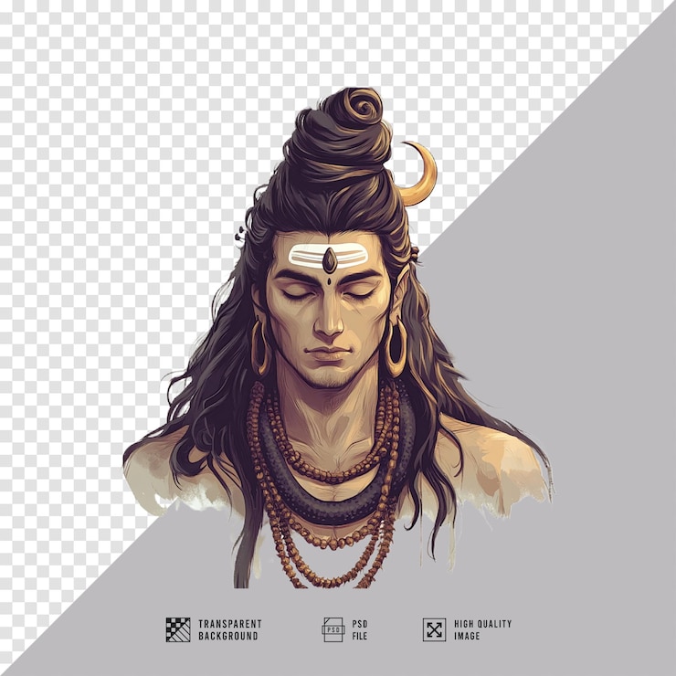 PSD imagen de dios shiva sin fondo calidad hd