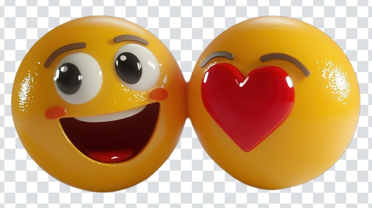 PSD imagen de emoticon de amor en 3d perfecta para el compromiso con las redes sociales y las comunicaciones digitales para expresar afecto y calor en cualquier contexto