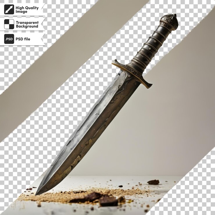 PSD una imagen de una espada con la palabra quot la palabra quot en él