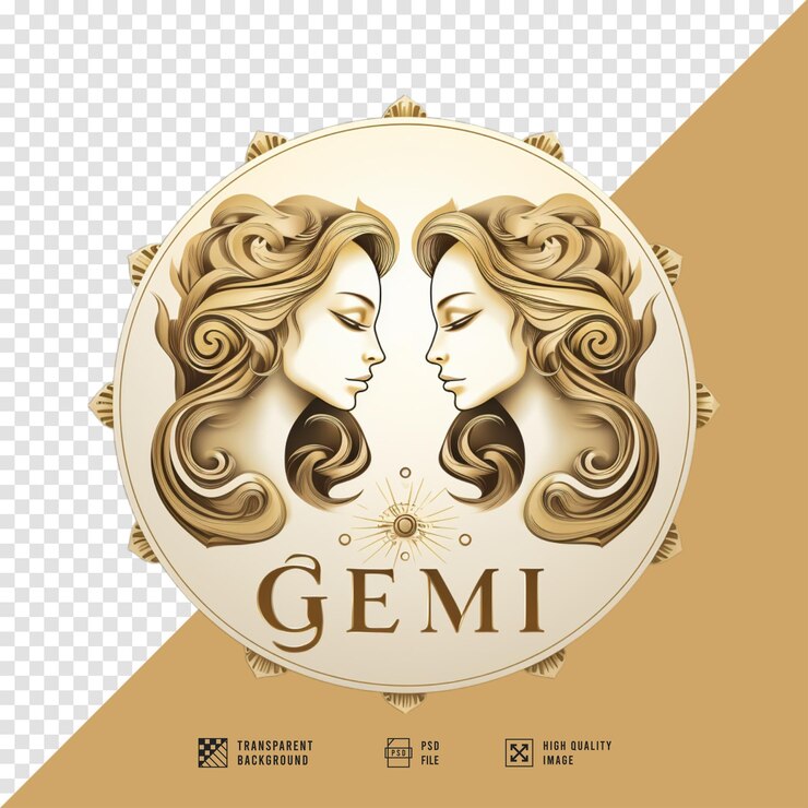 PSD imagen de la estrella del zodiaco géminis sin fondo en calidad hd