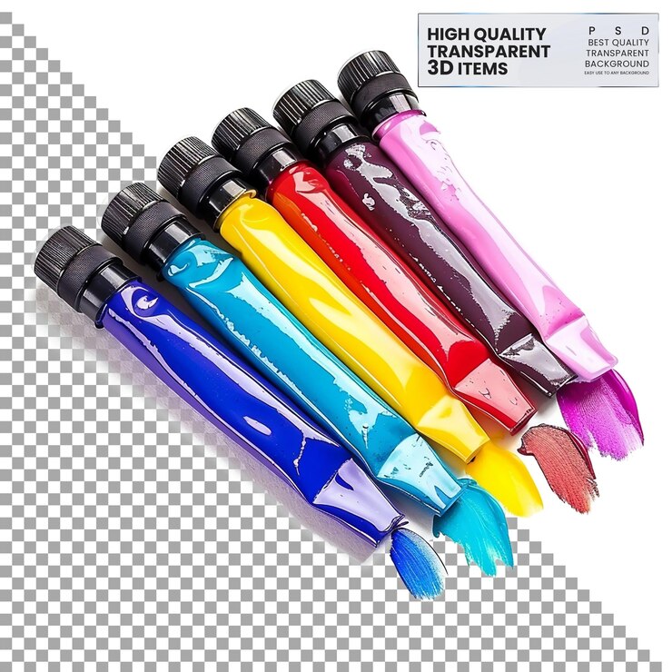 PSD una imagen de una fila de lápices de colores