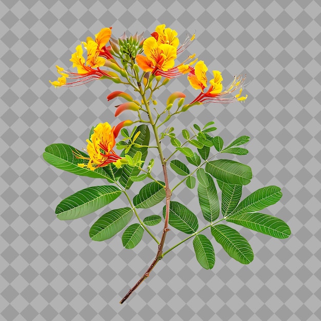 una imagen de una flor con una imagen de flores amarillas