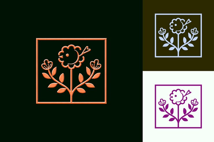 PSD una imagen de una flor con las palabras "flores" citadas en ella