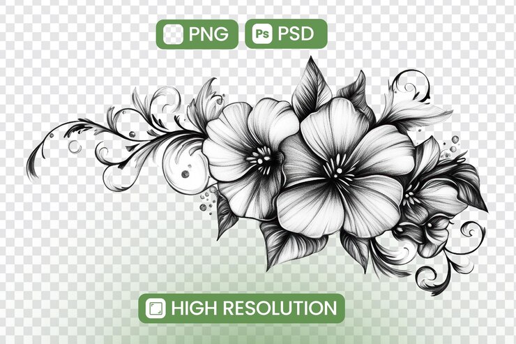 PSD una imagen de una flor que dice p p