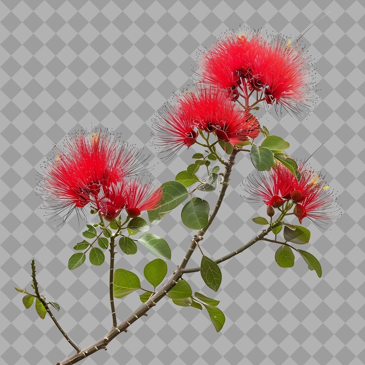 PSD una imagen de una flor roja con las palabras "spiky quot" en la parte superior