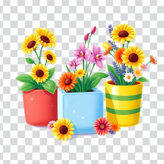 una imagen de flores y una caja con flores en el fondo