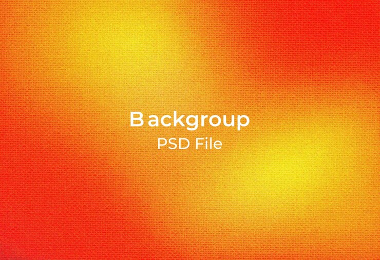 PSD una imagen de un fondo amarillo y naranja con las palabras retroiluminadas en él