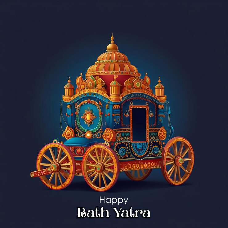 PSD imagen de fondo de rath yatra o plantilla con fe editable