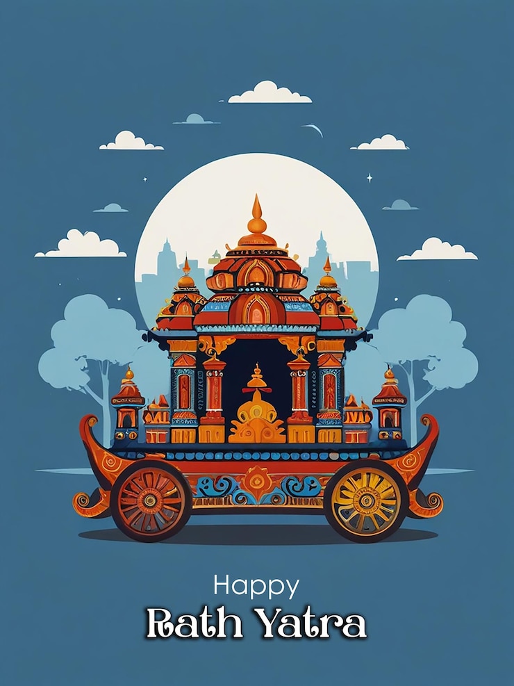 PSD imagen de fondo de rath yatra o plantilla con fe editable