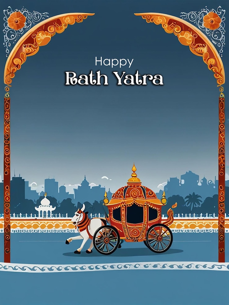 PSD imagen de fondo de rath yatra o plantilla con fe editable