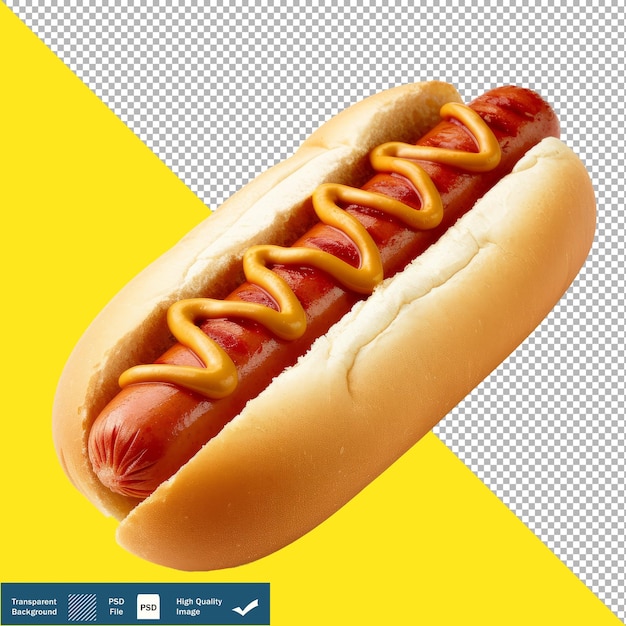 Una imagen fotográfica de un pan de perrito caliente en fondo blanco fondo transparente png psd