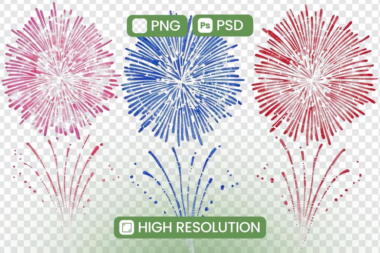 PSD una imagen de fuegos artificiales con un p p en el medio