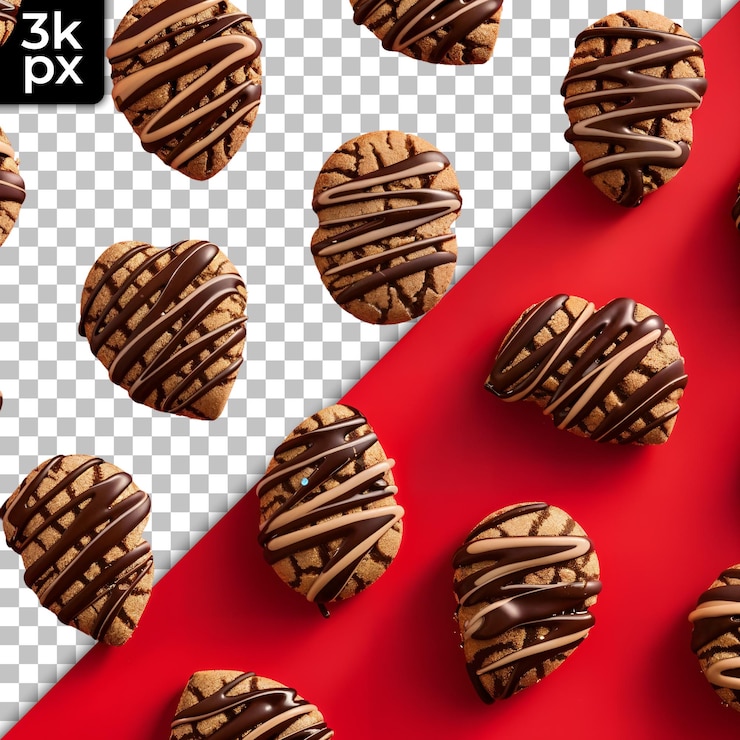 PSD una imagen de galletas de chocolate con una x-x-x - x - x - x - x -x -x - x