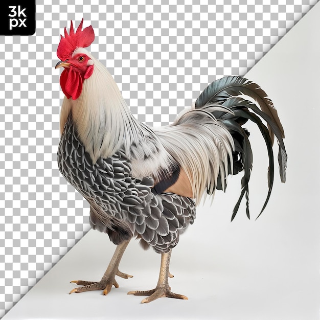 PSD una imagen de un gallo con un fondo blanco y negro