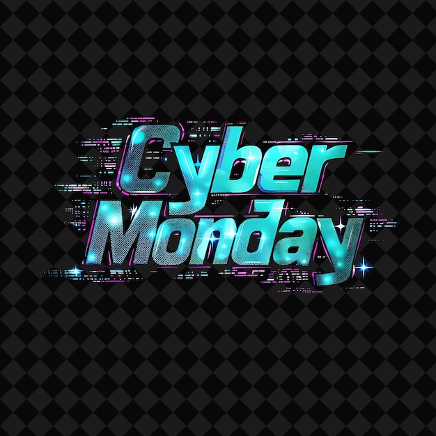 una imagen generada por computadora de un letrero de lunes cibernético