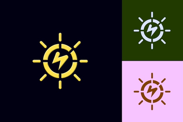 una imagen generada por computadora de un símbolo de poder con un círculo amarillo y las palabras poder