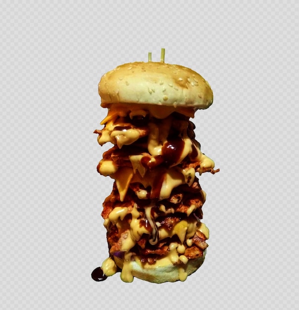 PSD imagen de hamburguesa de fondo png