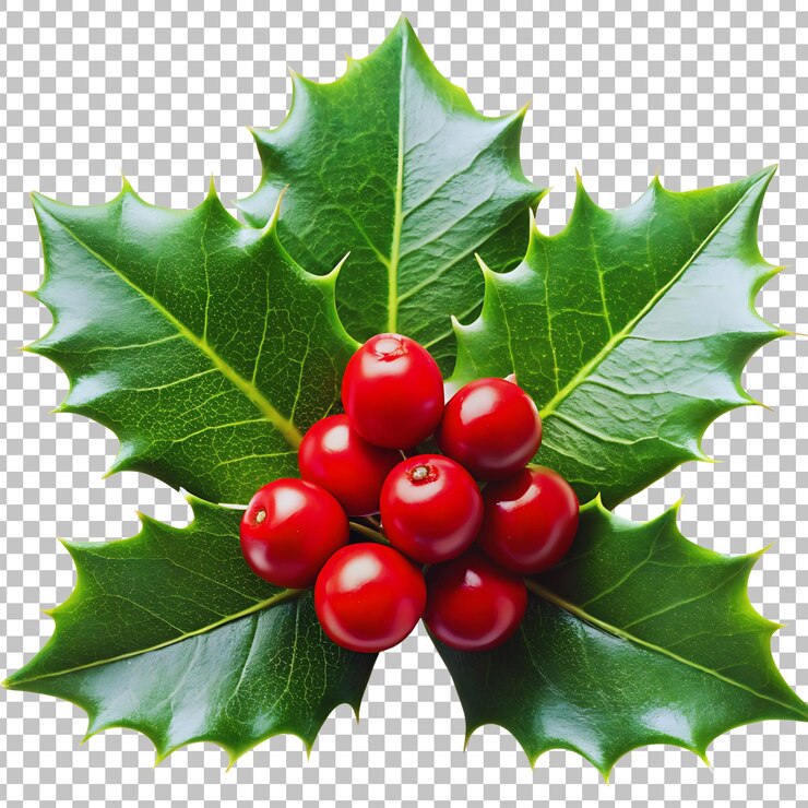 PSD una imagen de un holly con una hoja verde