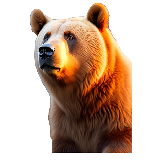 PSD imagen de icono de cara de oso