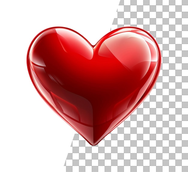 Imagen del icono del corazón del amor con fondo transparente