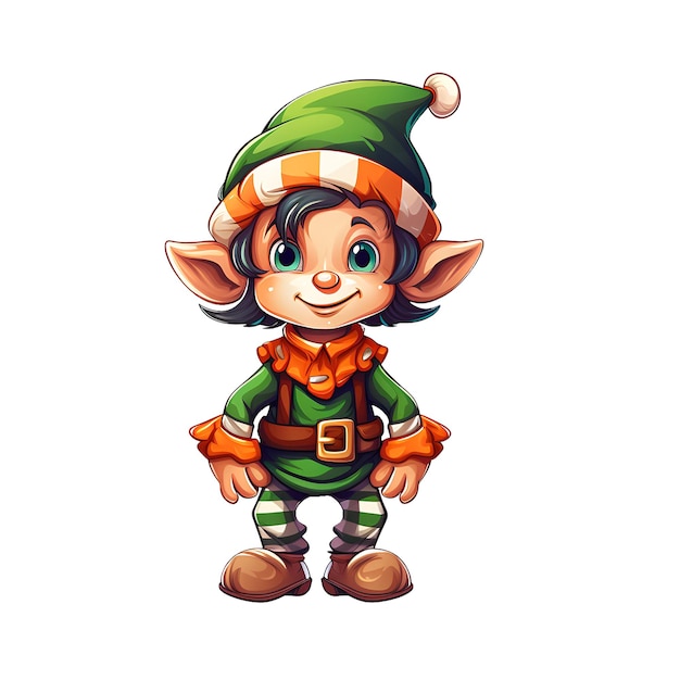 PSD imagen de icono de dibujos animados de duende 3d