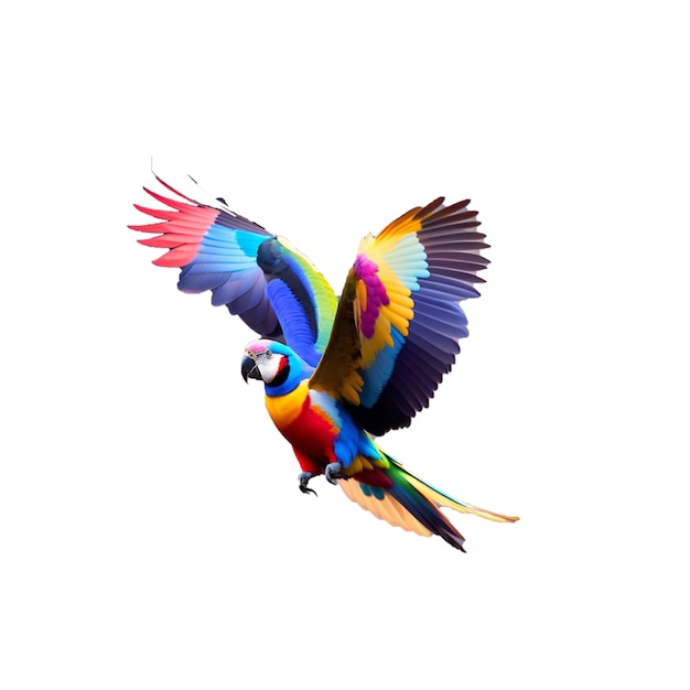 PSD imagen del icono de un loro volador colorido